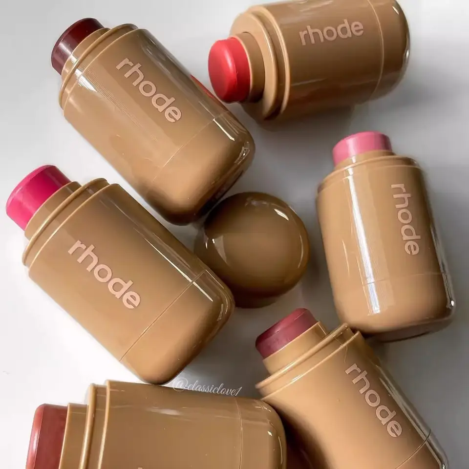 RHODE Maquiagem Bochecha Blush Creme Fard Stick Lip Gloss Phone Case Para iPhone Novo Brinde SALTY TAN Framboesa Espresso Batom INS